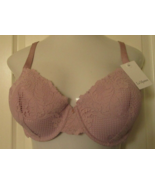 Le Mystere lace allure padded underwire bra size 36D Violet Ice Style 5646 - $452.71 MXN