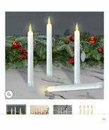 Candle Impressions Flameless Candles 9&quot; Taper H220141 White Mirage Gold - $38.76 CAD