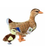 ADORE 13&quot; Standing Mallory The Mallard Duck with Baby Stuffed Animal Plu... - £37.97 GBP