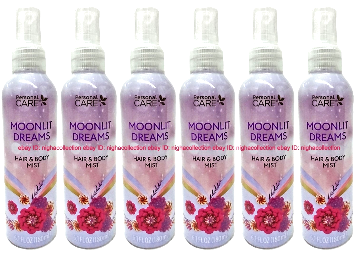 ( Lot 6 ) Personal.Care MOONLIT DREAMS Hair &amp; Body Mist 6.1 Oz (180mL) Each - $39.48