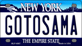 Gotosama New York Novelty Mini Metal License Plate Tag - $14.95