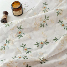 Embroidey Print Cotton Fabric Table Cloth Kid Dress DIY Costume Crafts Curtain  - £11.18 GBP