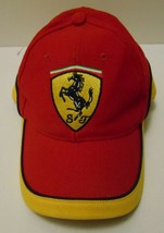 FERRARI Formula 1 Merchandise Red Yellow BASEBALL CAP Adjustable Strap O... - £23.80 GBP