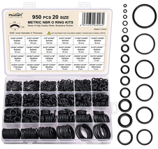 950 Pcs Rubber O-Ring Assortment Kit,  20 Sizes Washer Gasket Set for Pressure W - £11.56 GBP