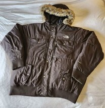 North Face Mens McMurdo Goose Down Bomber Jacket Coat Mens XXL Smokey Brown/Blk - £147.35 GBP