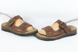 Vintage Dr Martens Womens UK 6 US 8 Chunky Platform Leather Buckle Sandals Brown - £181.97 GBP