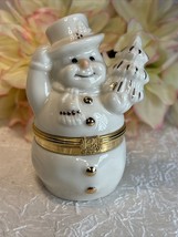 Lenox Treasures The Snowman Surprise Box Hinged Trinket Porcelain 1st Issue 3” - £11.05 GBP