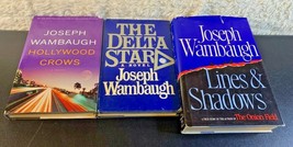 Lot of 3 Joseph Wambaugh Hardback Books, Hollywood Crows, The Delta Star... - £13.05 GBP