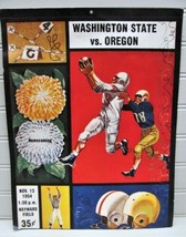 Back of Calendar Replica Game Poster Washington State vs Oregon 1954 Football - £4.73 GBP