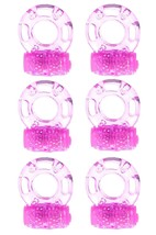 6 Vibrating Penis Cock Ring Clit Stimulator Couple Lover Sex Toys Men Enhancer - $110.40