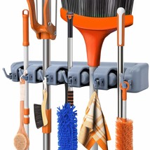 Mop Broom Holder Wall Mounted Kitchen Hanging Garage Utility Tool Organizers And - £18.03 GBP