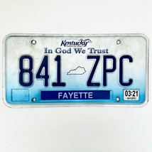 2021 United States Kentucky Fayette County Passenger License Plate 841 ZPC - €10,38 EUR