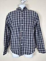 Authentic Fossil 54 Men Size M Plaid Button Up Shirt Long Sleeve Pocket - $6.75