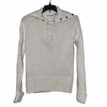 Polo Jeans Co. Sweater Size Small Cream 1/4 Button Ralph Lauren Knit 100... - $24.88