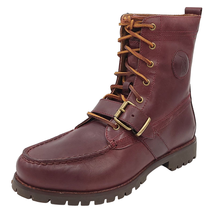 Polo Ralph Lauren Men Combat Boots Ranger  Oxblood Leather BO-CSL Size U... - $158.40