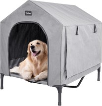 AAA 2 In 1 Dog House,Elevated Dog Bed With Removable Cover, Indoor &amp; Outside Pup - £74.20 GBP