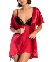 Linea Donatella Womens Wrap Robe, Crimson, Medium - $60.39