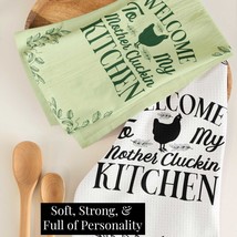 Rustic Farmhouse Cotton Tea Towel Mother Cluckin Kitchen Decor Funny Dis... - $416.85 MXN