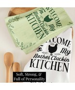 Rustic Farmhouse Cotton Tea Towel Mother Cluckin Kitchen Decor Funny Dis... - $416.85 MXN