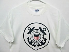 Vtg Coast Guard Auxiliary T Shirt Sz Large L 80s Hanes Fifty 50 USCGA US... - £25.92 GBP