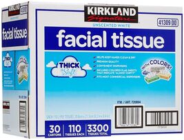 Kirkland Signature Facial Tissue, Lodge Pack - 110 ct - 30 pk - $68.66 CAD