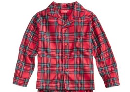 allbrand365 designer Big Kids Boys Brinkley Plaid Pajama Top Only,1-Piec... - $44.55