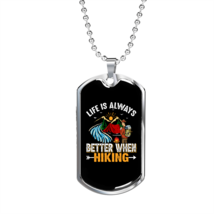 Camper Necklace  Better When Hiking  Necklace Stainless Steel or 18k Gold Dog T - £37.92 GBP+