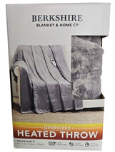 Berkshire Oversized Heated Throw Blanket, Silver Gray, 60&quot; x 70&quot; - £41.96 GBP
