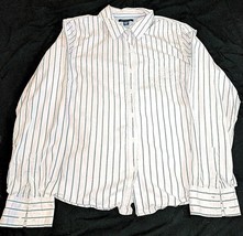 High School Juniors XL Tommy Hilfiger Pink Striped Long Sleeve Western S... - £21.79 GBP