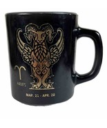 Anchor Hocking Celestial Black Aries Ram Mug Zodiac D Handle Made in USA... - £9.19 GBP