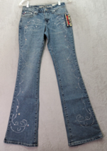 Americana Blues Flare Jeans Womens Size 3 Blue Denim Rhinestone Ramie Fl... - £18.06 GBP