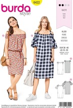 Burda Sewing Pattern 6422 Dresses Casual Misses Size 10-20 - £6.99 GBP
