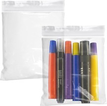 6x6 50ct Clear Reclosable Zip Top Poly Plastic 2 Mil Bags Re-sealable - £7.14 GBP