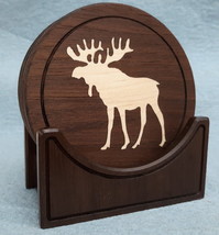 Holiday Drink Coaster Set - The Moose - £25.57 GBP