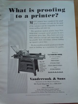 Vintage Vandercook Printer Print Magazine Ad 1930 - $12.99