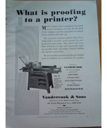 Vintage Vandercook Printer Print Magazine Ad 1930 - $17.75 CAD