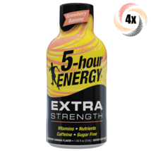 4x Bottles 5 Hour Energy Extra Strawberry Banana Flavor | 1.93oz | Fast Shipping - £13.41 GBP