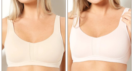 Cuddl Duds 2 Smooth Micro Lightly Lined Scoop Neck Bras- FRAPPE ROSEDUST... - £20.22 GBP