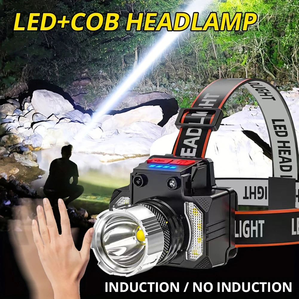 LED Camping Head Lamp IPX4 Waterproof 4 Modes 350LM 800mAh USB Rechargeable - £11.52 GBP+