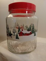 Vintage KIG Winter Wonderland Christmas Cookie Jar - £21.81 GBP