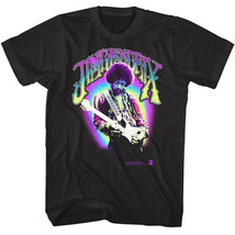 Jimi Hendrix Neon Halo Men&#39;s T Shirt Rock Legend Guitar Hero Album Concert Tour - £23.20 GBP+