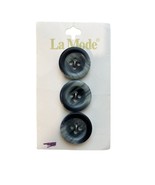 Vintage La Mode Buttons Set of 3 New Old Stock Navy Gray 19mm (3/4”) - £3.91 GBP