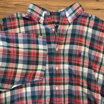 Polo Ralph Lauren Blake Shirt Mens XXL Button Down Oxford Red Plaid SS S... - £14.20 GBP