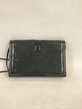 VINTAGE 80s Black Patent Shoulder Bag Cross Body Purse - $19.79