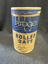 Rare Kroger ROLLED OATS Container Box Cardboard Old Vintage Cincinatti Ohio - £18.68 GBP