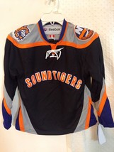 Reebok Youth Ahl Jersey Bridgeport Soundtigers Team Black Sz L/XL - £16.81 GBP