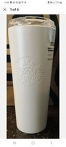 Starbucks Holiday 2021 Pearl White Christmas Stainless Tumbler Cold Cup 16oz - £17.25 GBP