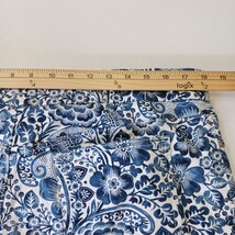 Elastic Waist Women's 14 Blue/White Cotton Blend Floral Pull-On Skirt Waist 36" image 8