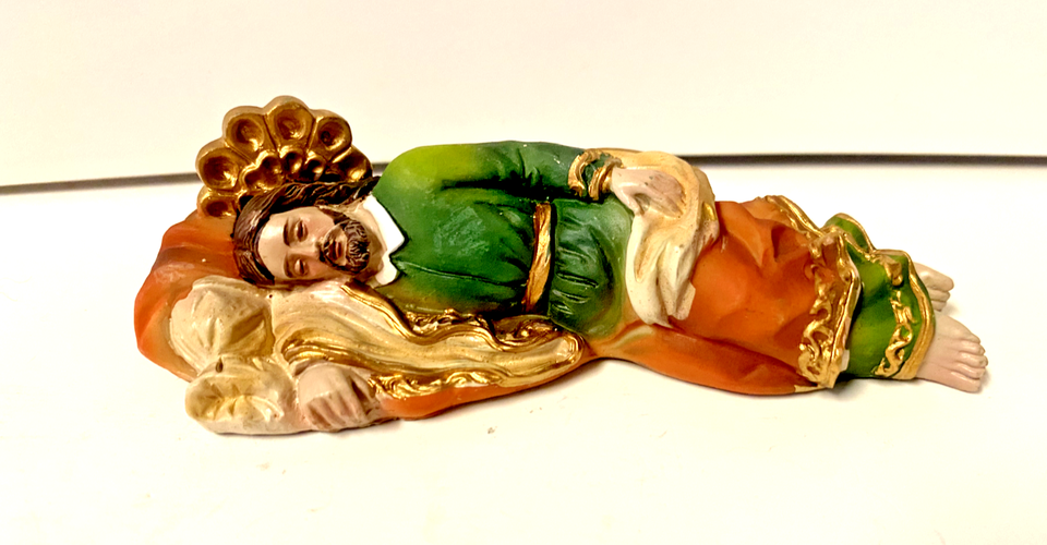 Sleeping Saint Joseph 4"Statue , New #AB-191