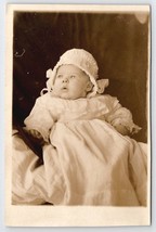 RPPC Adorable Baby In Bonnet And Gown Postcard Q24 - £3.86 GBP